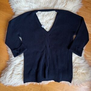 Autumn Cashmere Black V-Neck Sweater